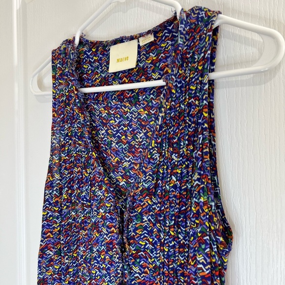 Maeve Anthropologie Multicolor Sleeveless Women's button down Top size M - Picture 8 of 13